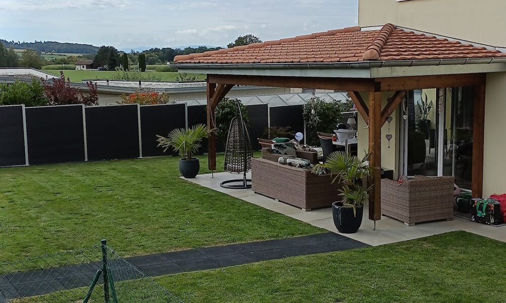 Résultat final entretien de gazon et bordures nettes par un paysagiste